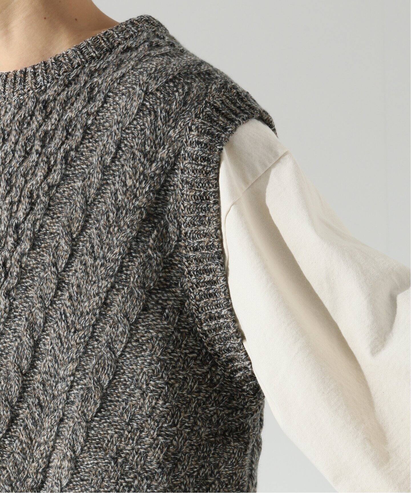 NOMA t.d. / ノ－マティーディー】Twist ケーブルニットベスト（ベスト  