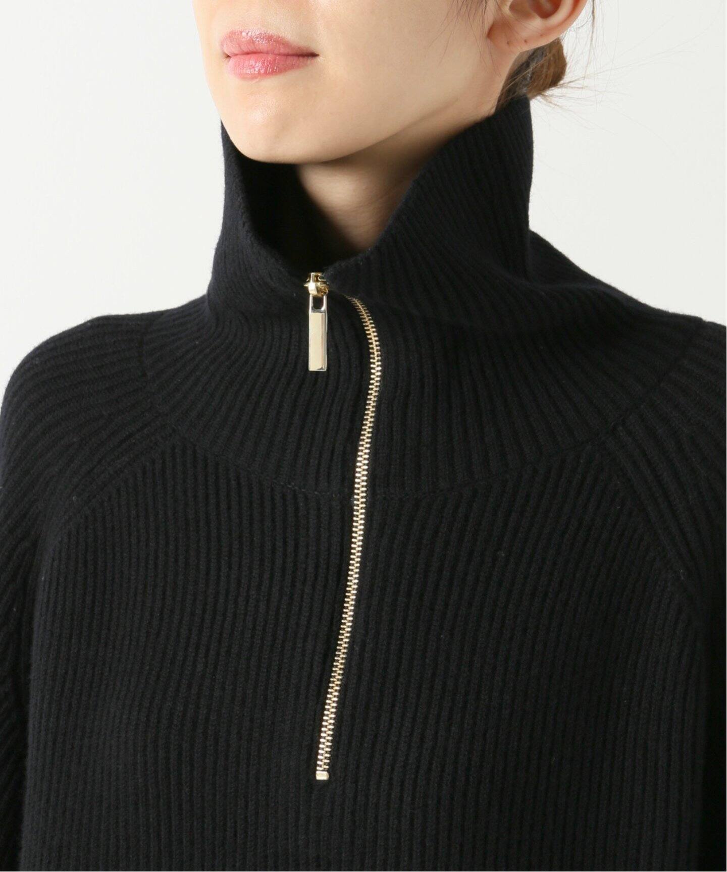 half zip black sweater