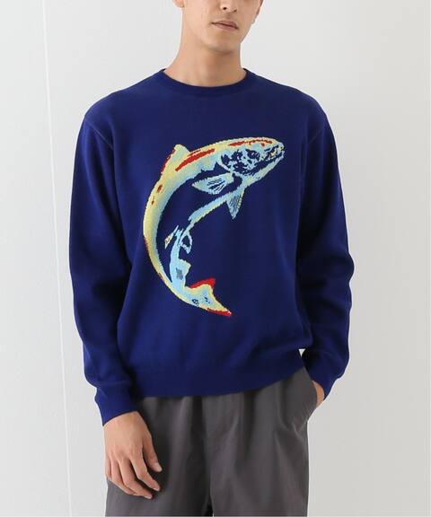 Pseudos Chaos Fishing Club Jacquard Sweater Ls Thermo Salmon Wism ウィズム 公式のファッション通販 Baycrew S Store