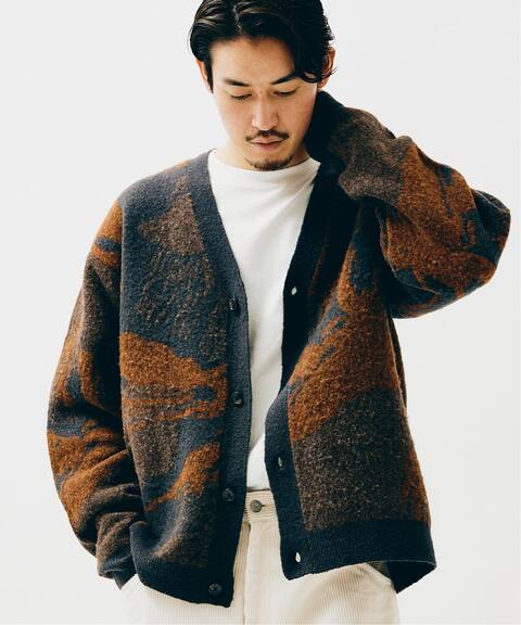 Yak Wool Blend ジャガード カモ柄 ニット カーディガン Journal Standard ジャーナルスタンダード 公式のファッション通販 Baycrew S Store