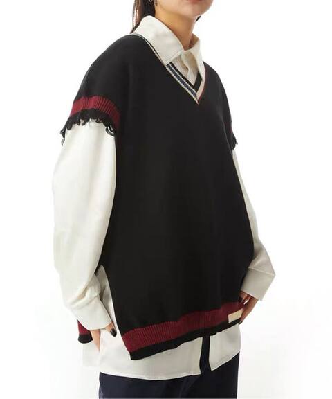 Salute サルーテ College Destruction Knitted Vest ダメージチルデンベスト Unfollow アン フォロー 公式のファッション通販 Baycrew S Store