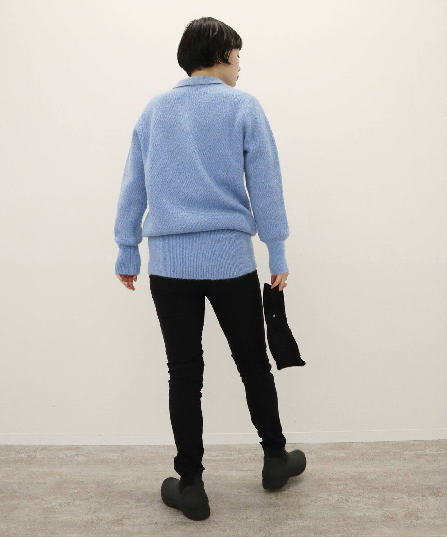 モヘヤナイロンポロ2WAY ワンピース|EDIT.FOR LULU(エディット 売り日本 【EDIT. FOR LULU 】モヘヤナイロンポロ2WAY ワンピースイエロー ひざ丈ワンピース