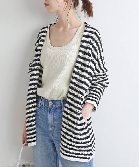 タックボーダーカーディガン Iena イエナ 公式のファッション通販 Baycrew S Store