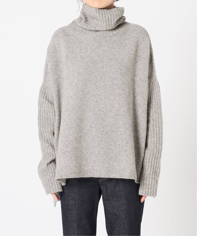 ウールカシミヤ脇スリットタートルネックプルオーバー◇（ニット  