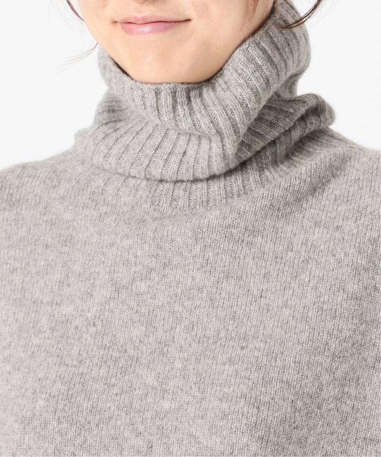 ウールカシミヤ脇スリットタートルネックプルオーバー◇（ニット  