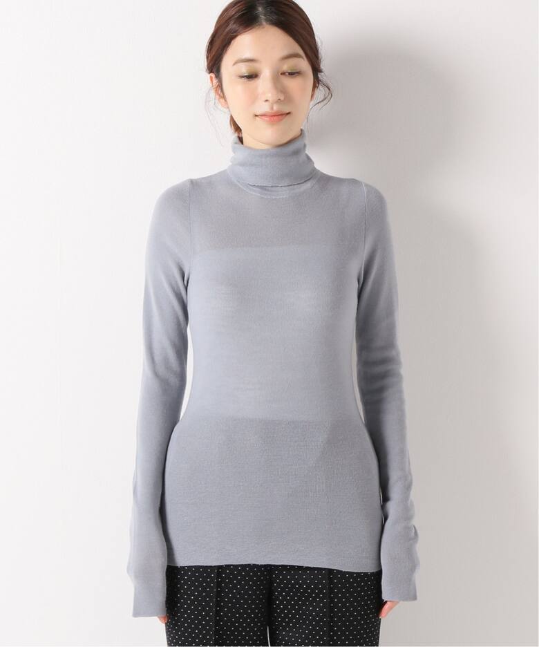 追加》IENA LA BOUCLE Banburyソフトウールタートルネック◇（ニット  