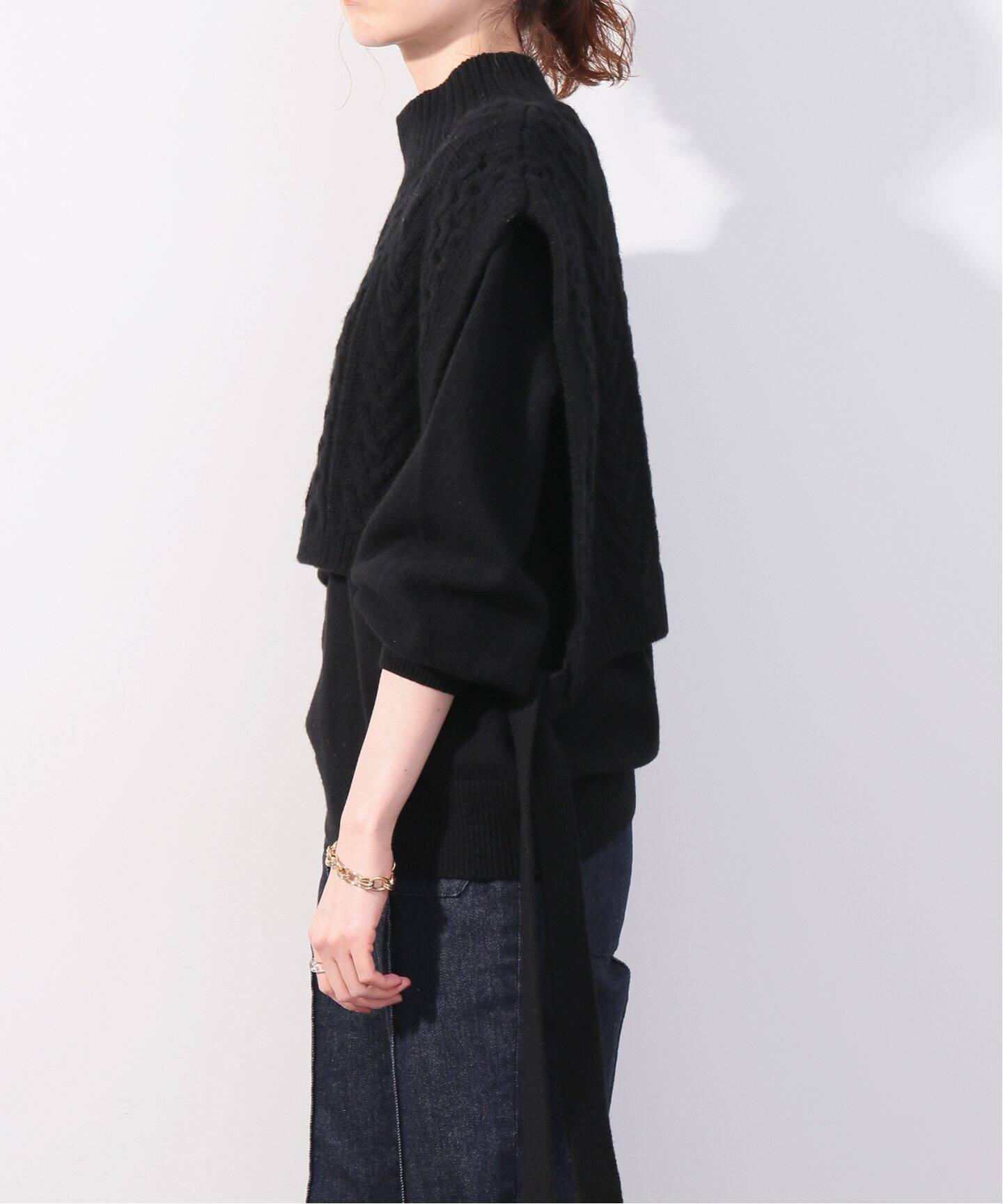 IENA LA BOUCLE カシミヤスーパーファインメリノアランベスト