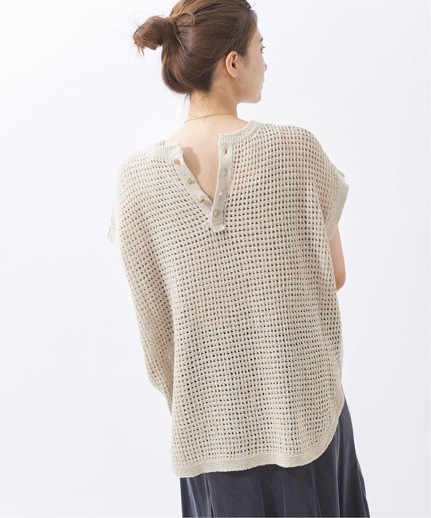 注目の Eaakakaさま専用 新品 Plage メッシュニットプルオーバー ナチュラル 大注目