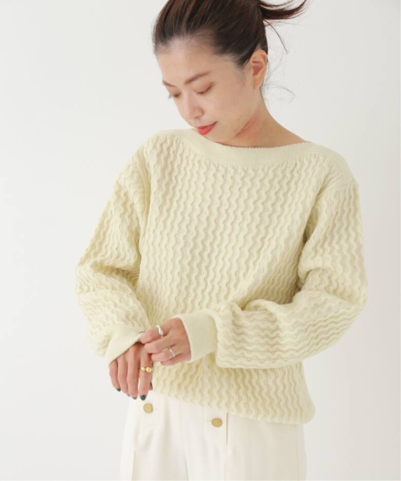 ケーブル編みボートネックプルオーバー◇（ニット／セーター  