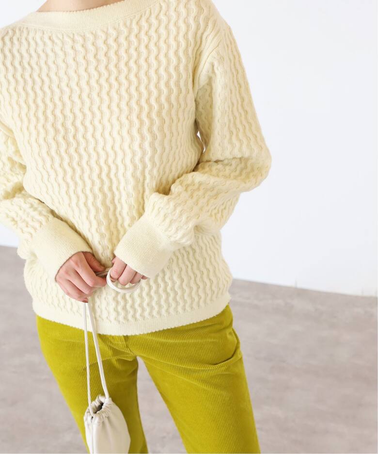 ケーブル編みボートネックプルオーバー◇（ニット／セーター  