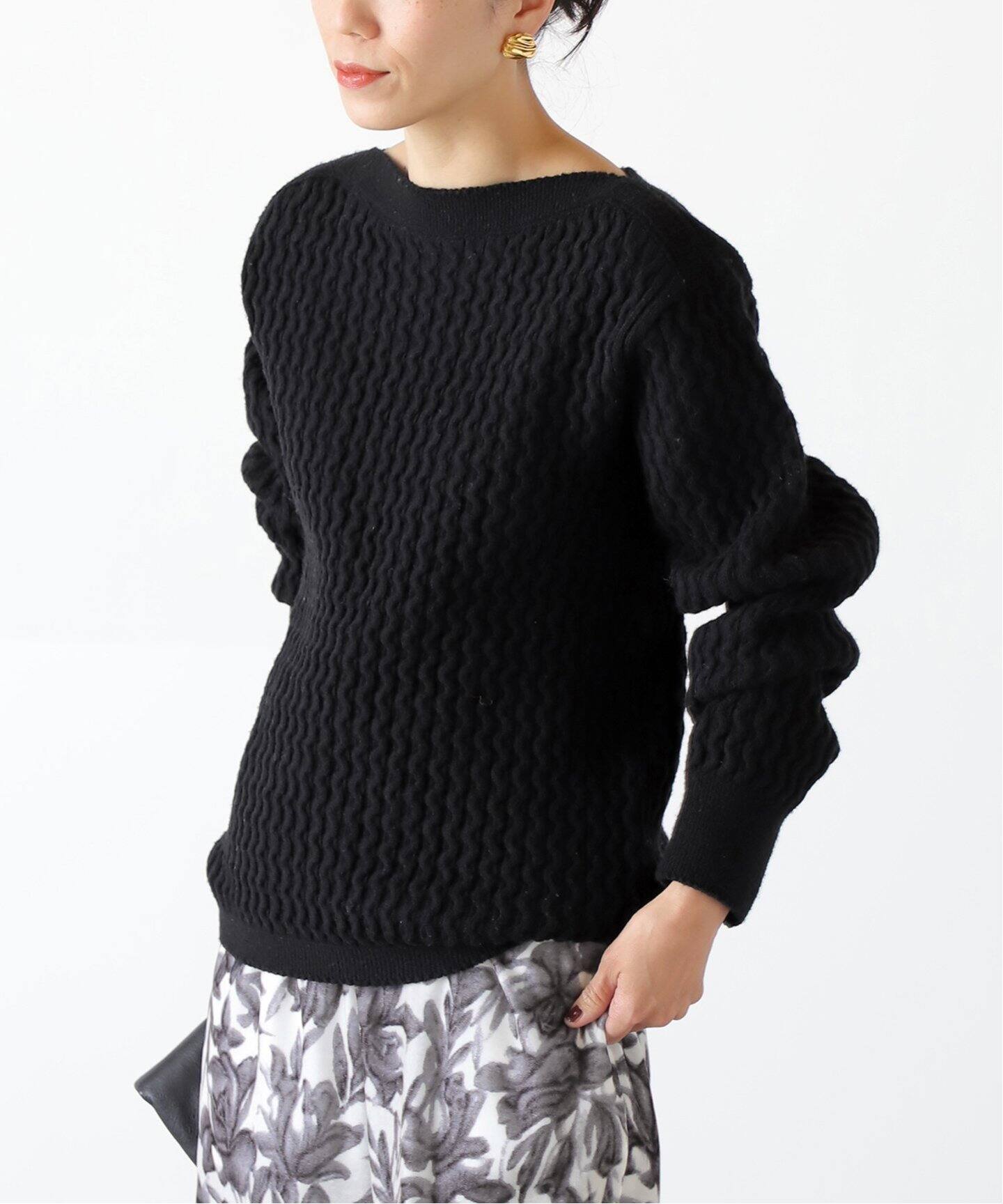 ケーブル編みボートネックプルオーバー◇（ニット／セーター  