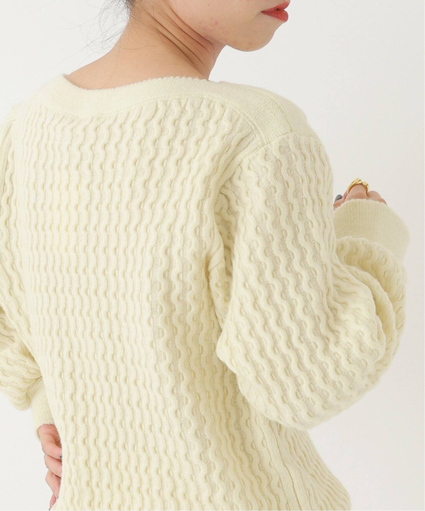 ケーブル編みボートネックプルオーバー◇（ニット／セーター  