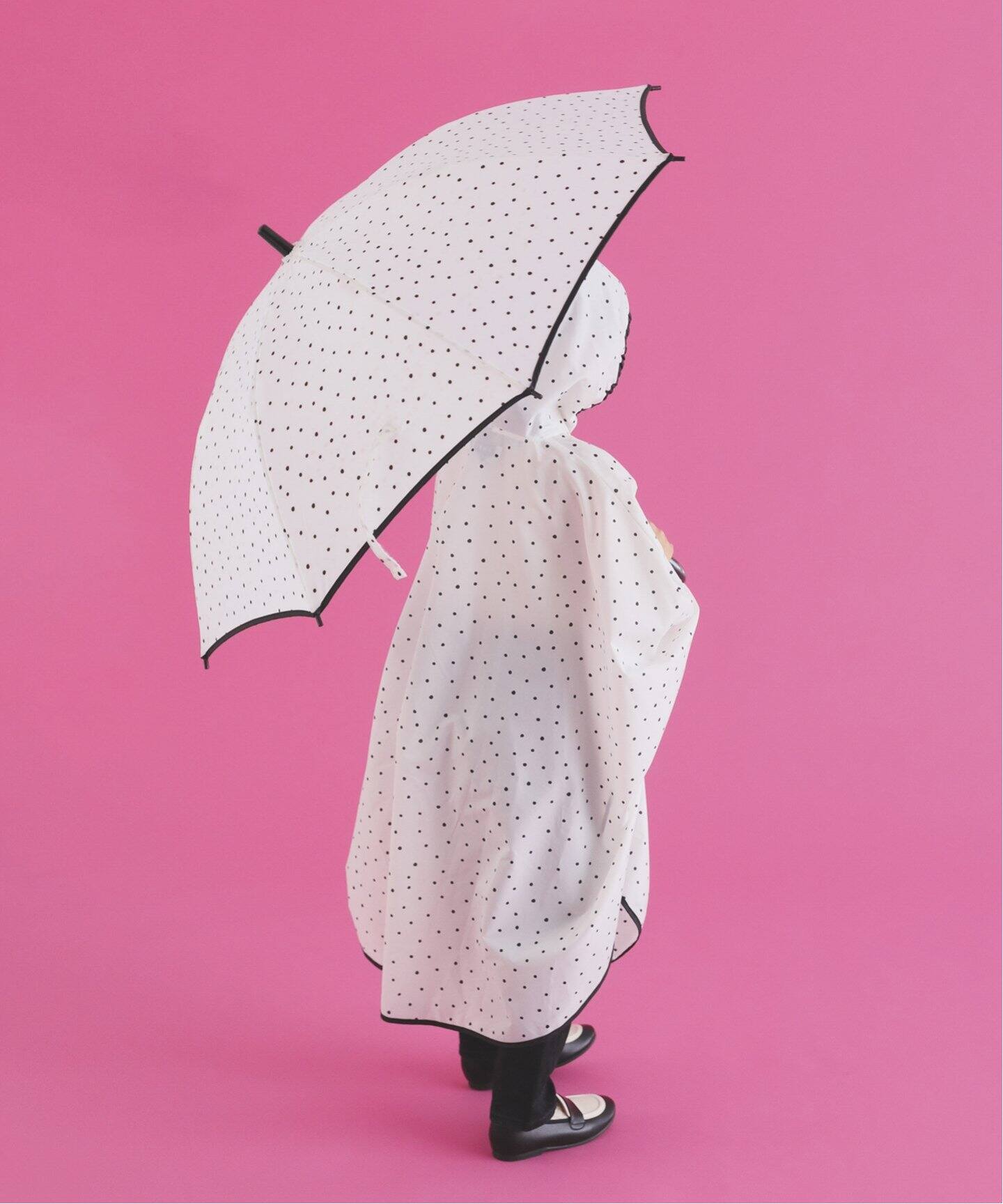 SWANMIMI/スワンミミ】別注 DOTレインポンチョ kids(130-140