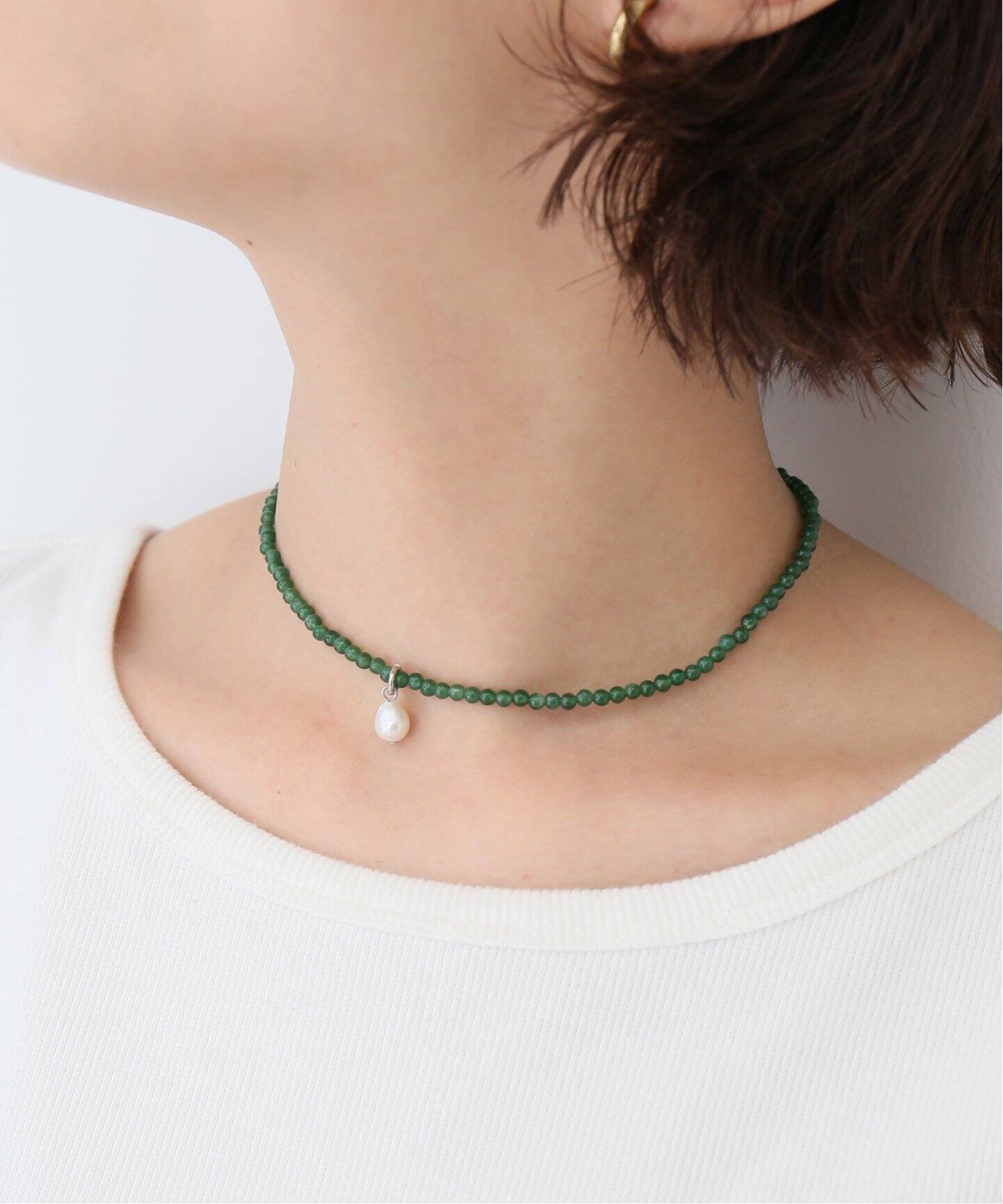 UCALYPT】別注オニキスネックレスバロックパール◇（ネックレス 