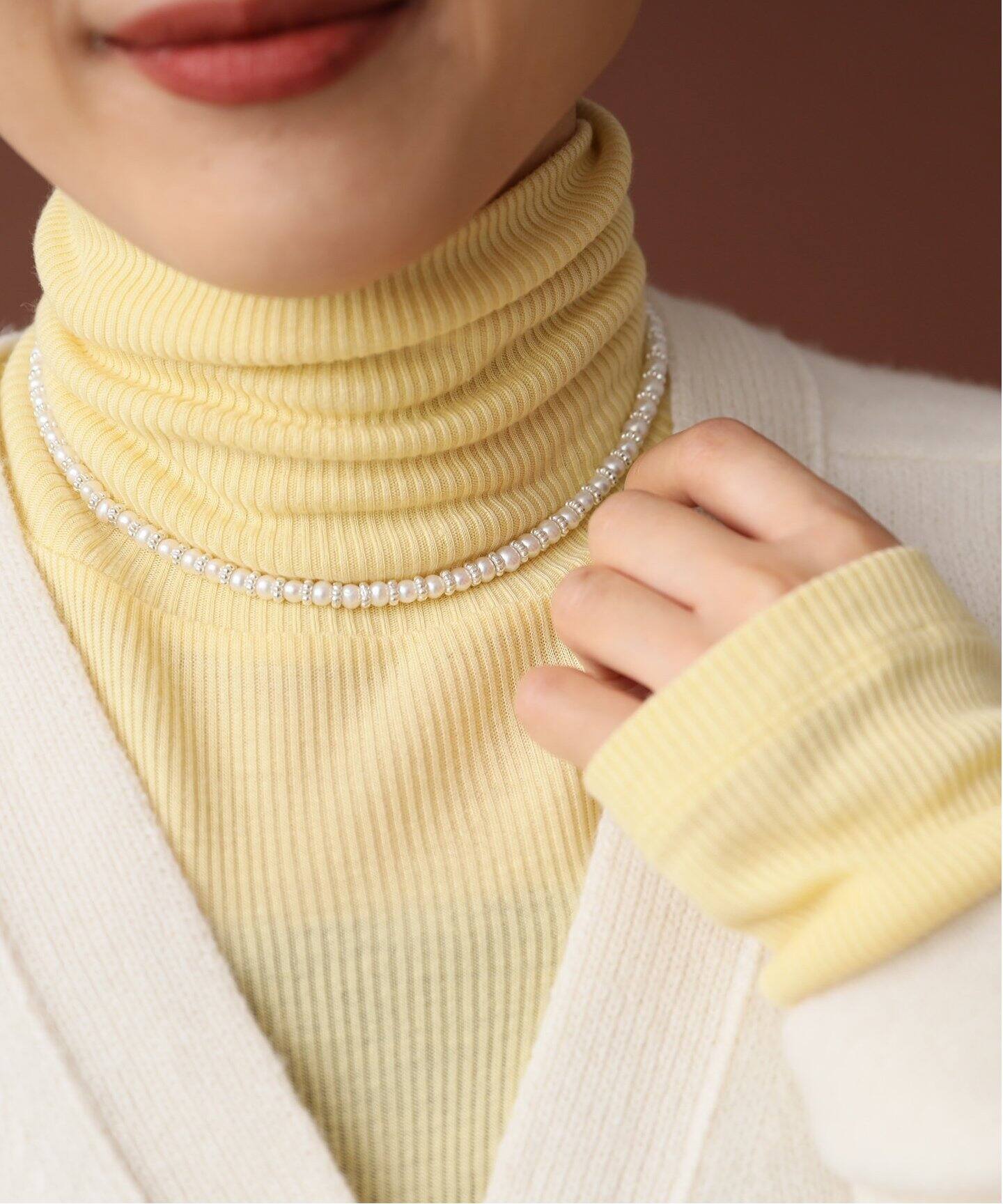 GIGI（ジジ）】 IENA別注 パールフラワーネックレス◇（ネックレス  