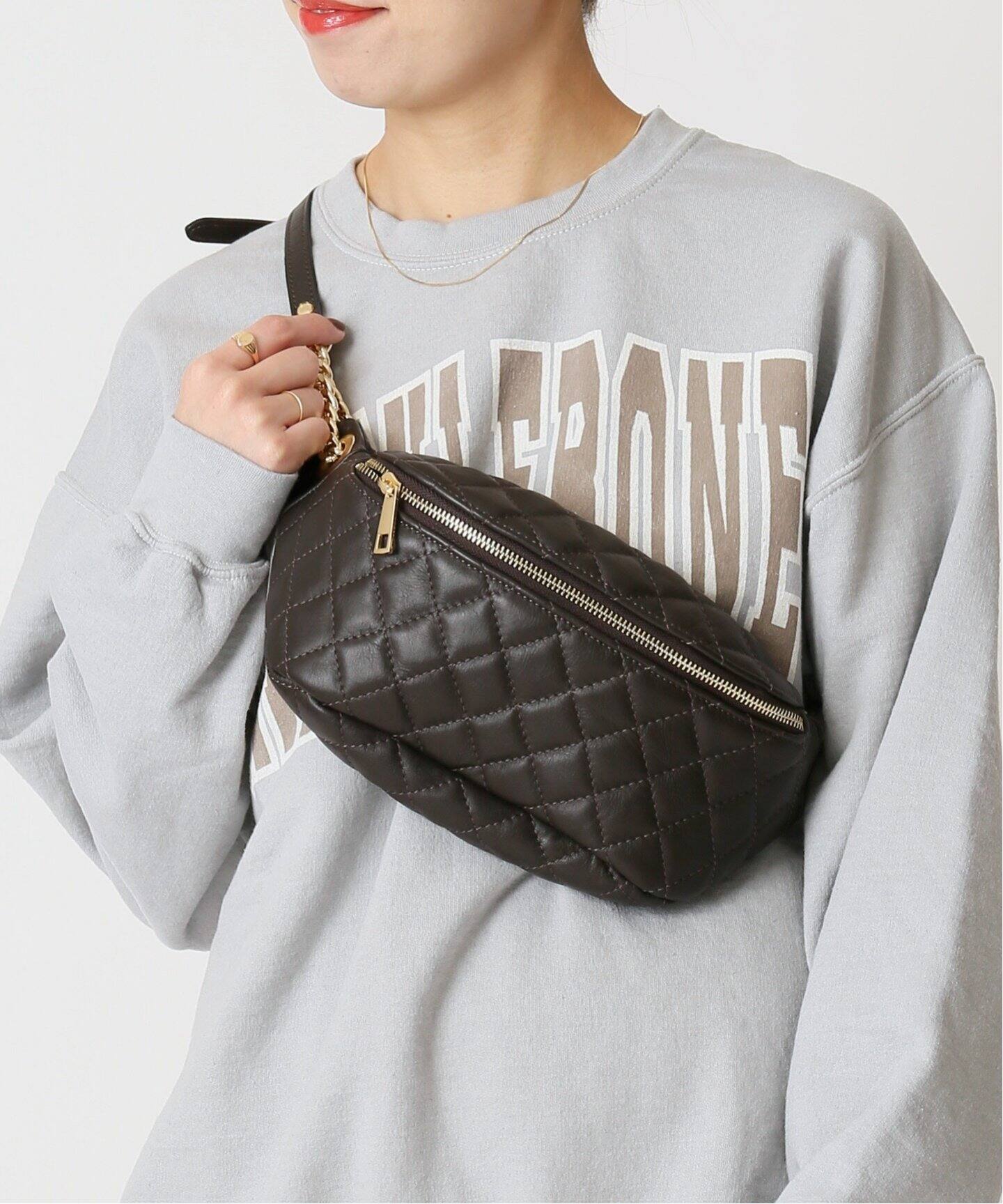 ≪追加≫【AULENTTI/オウレンティ】キルティングレザーBody Bag 4  