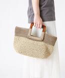 LE TALON ウッドハンドルペーパートート◆