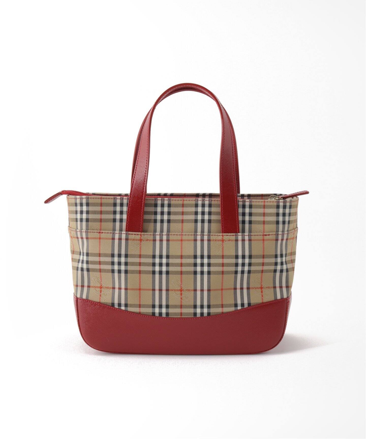 BURBERRY / バーバリー】ノバチェックバッグ / レッド（ハンドバッグ  