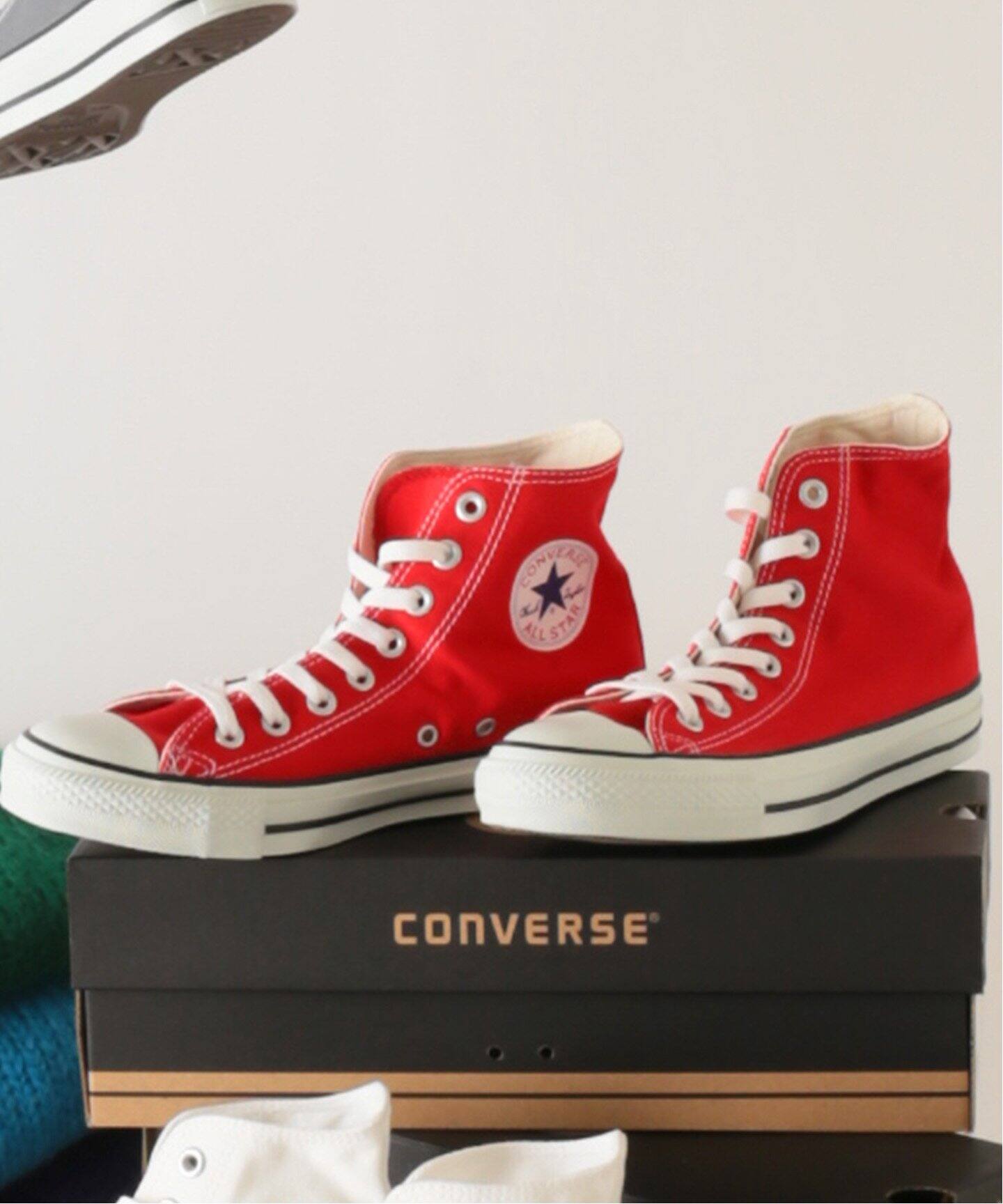 Converse / コンバース】CANVAS ALL STAR HI|BOICE FROM BAYCREW'S アウトレット大特価 コンバースオールスターラバーハイレッド スニーカー