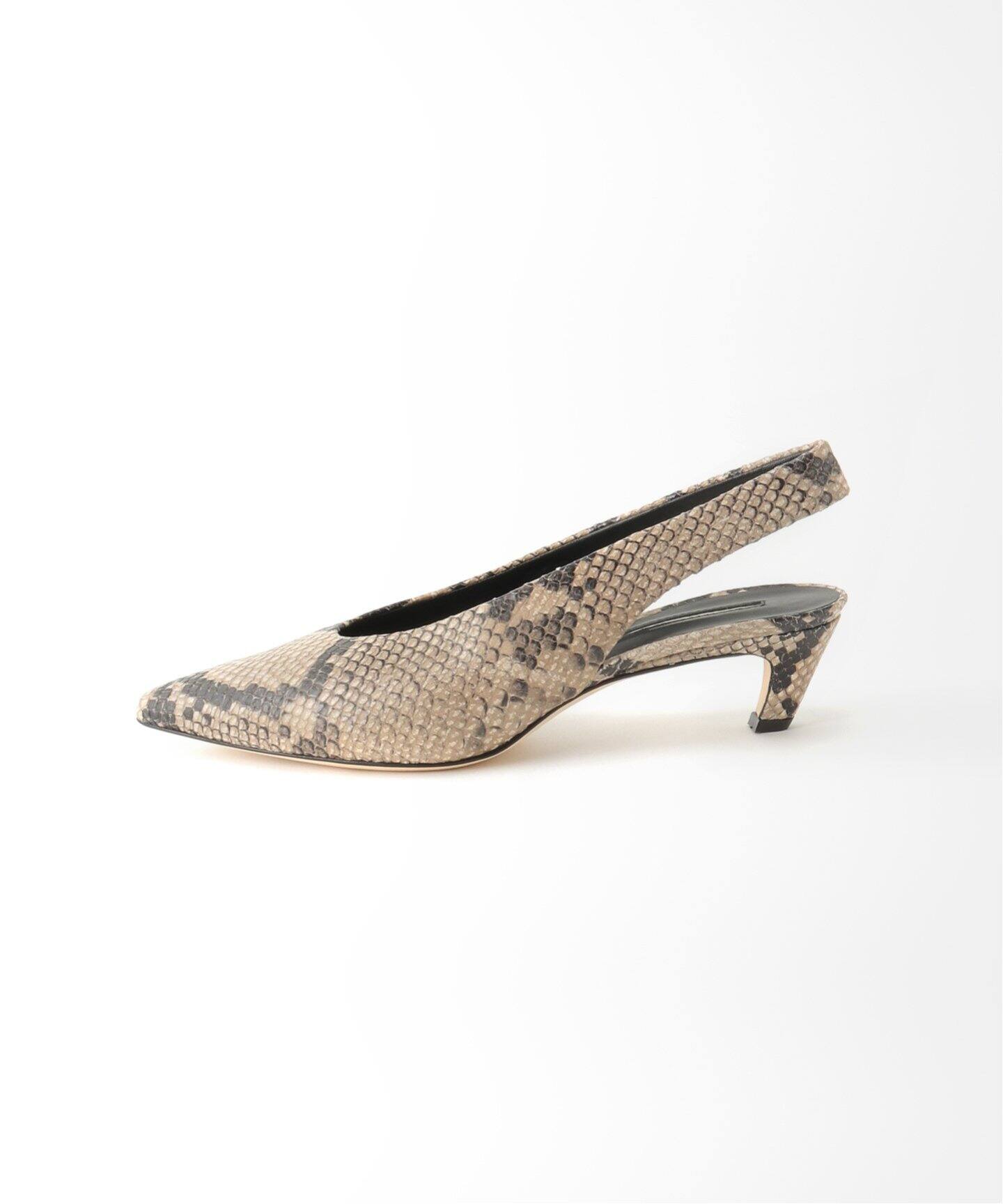 BRENTA/ブレンタ】Python Back Strap 4cm Heel Mule（サンダル）｜L 