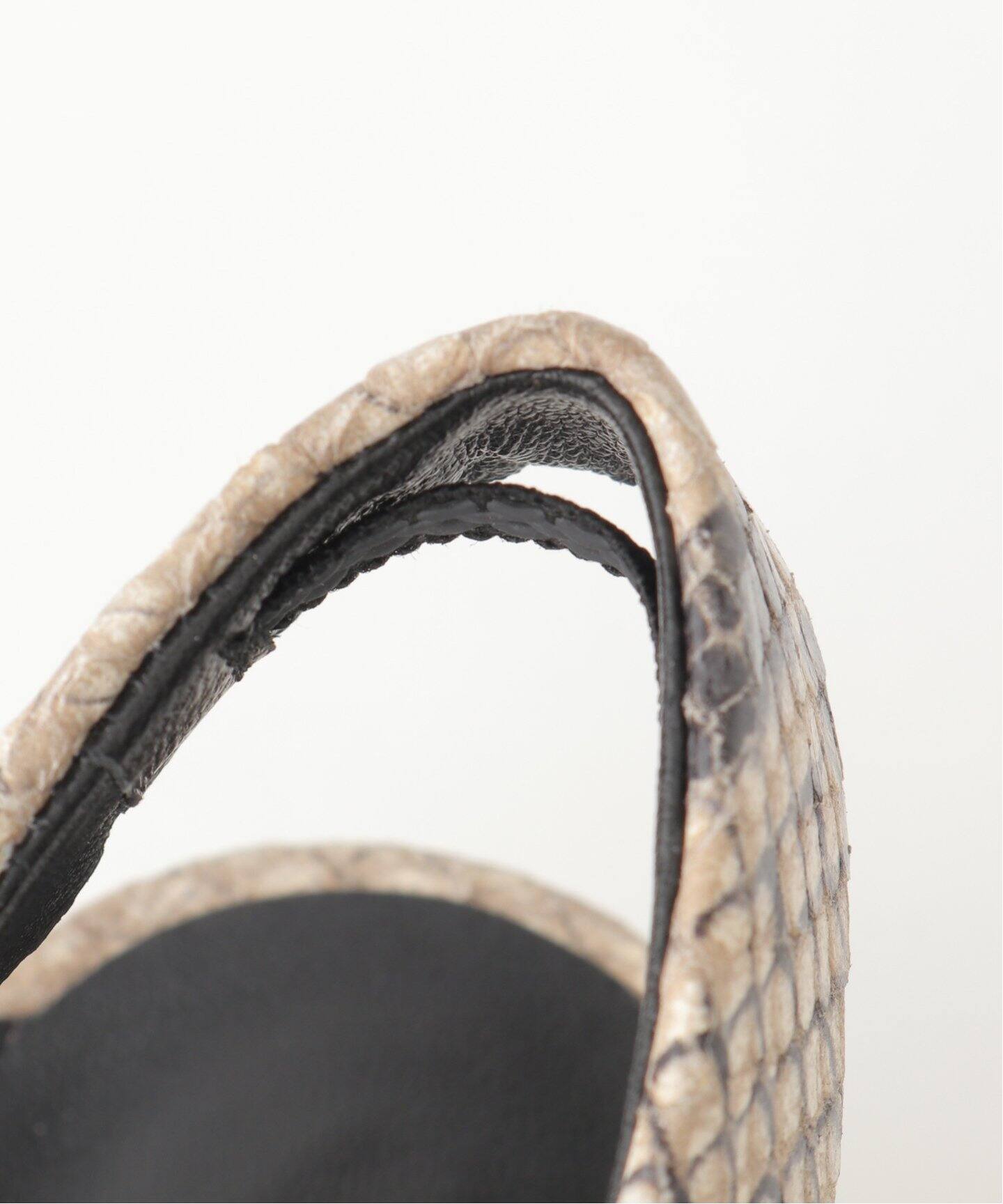 BRENTA/ブレンタ】Python Back Strap 4cm Heel Mule（サンダル）｜L 