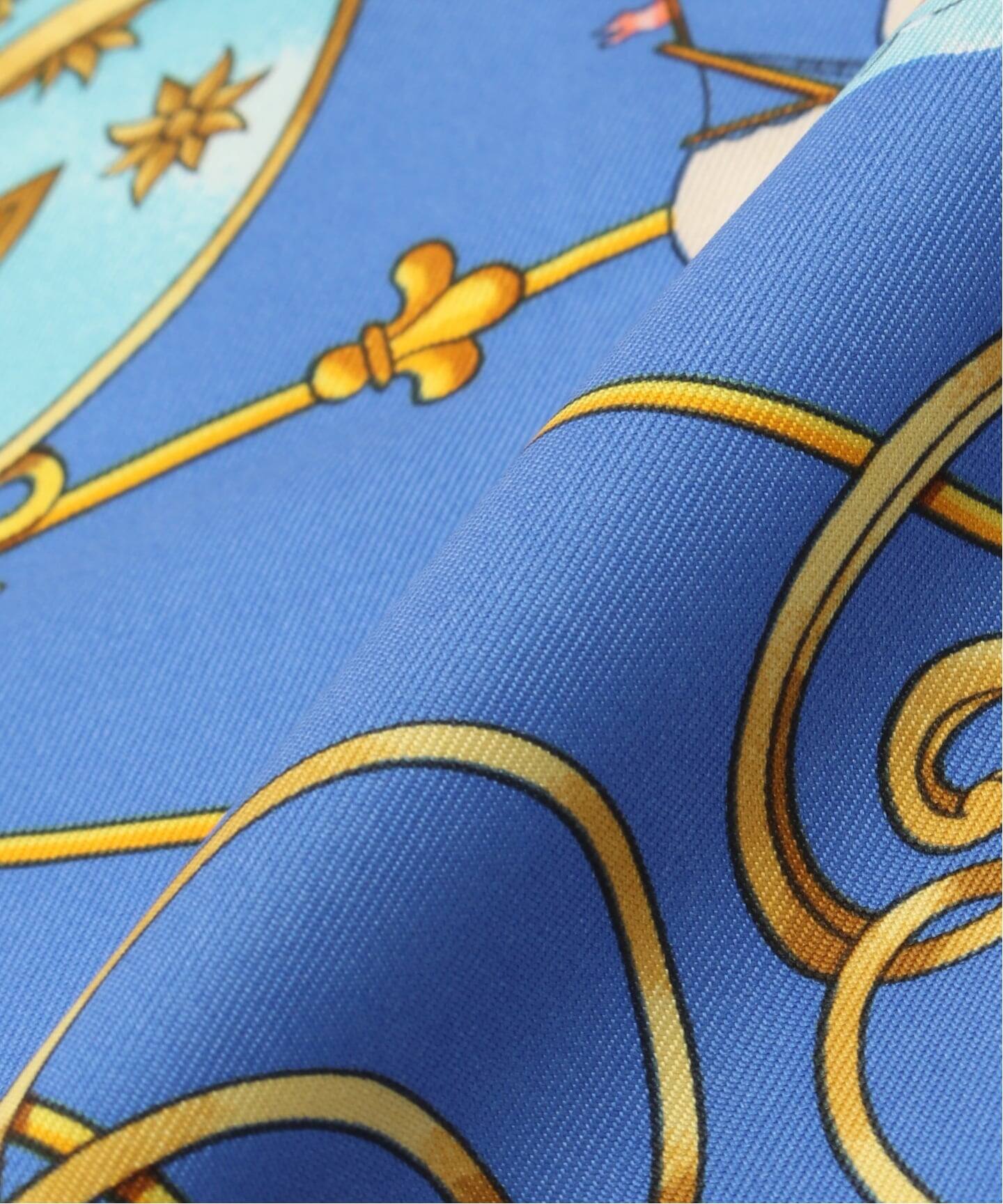 【大好評】HERMES スカーフ バンダナ Blue VINTAGE HERMES/エルメス】 scarf（スカーフ／バンダナ