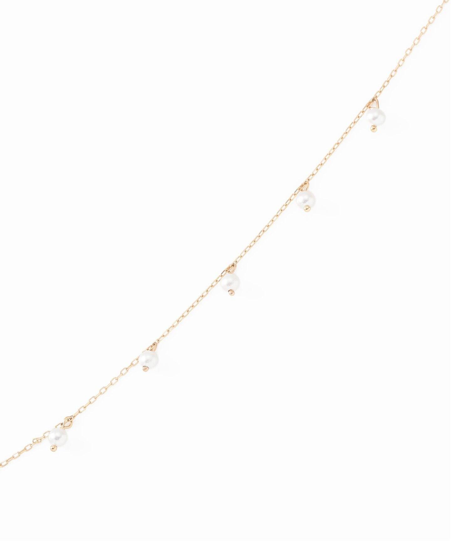 サイドポイントパール80cmネックレス K10（ネックレス）｜Lilas（リラ 