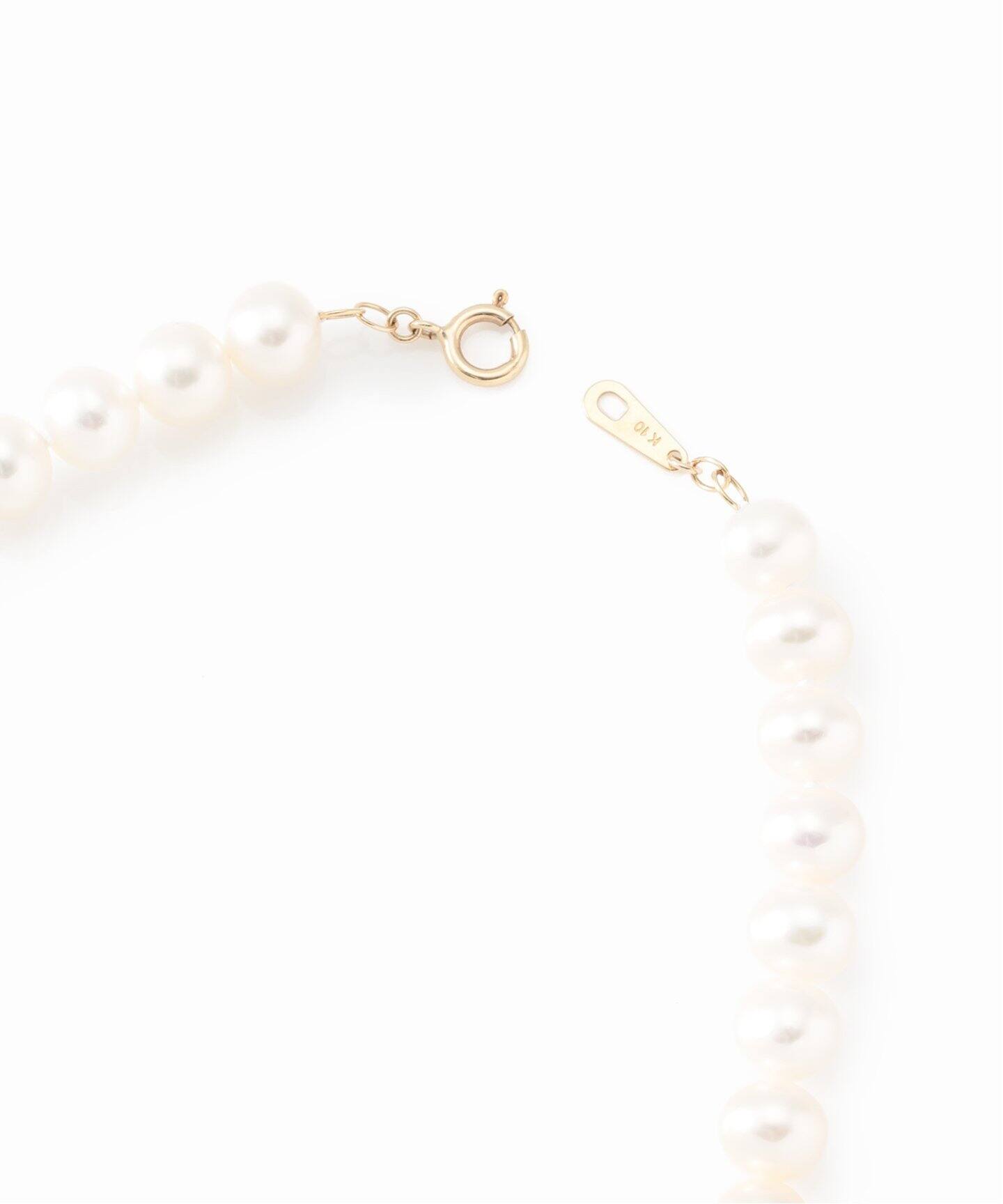 ムーンストーンモチーフ*パール40cmネックレス K10（ネックレス 