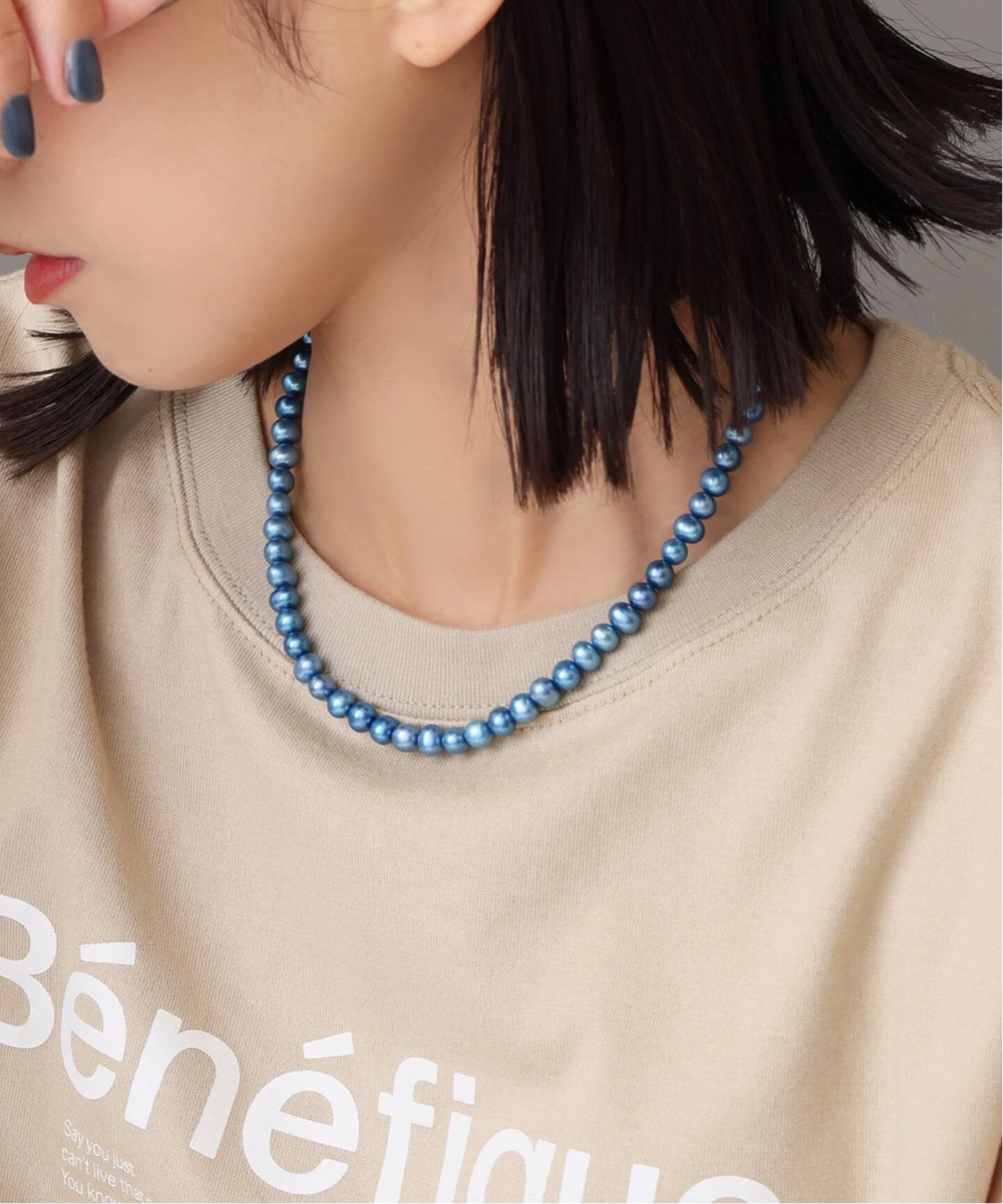 インディゴパール40cmネックレス K10（ネックレス）｜Lilas（リラ）の 