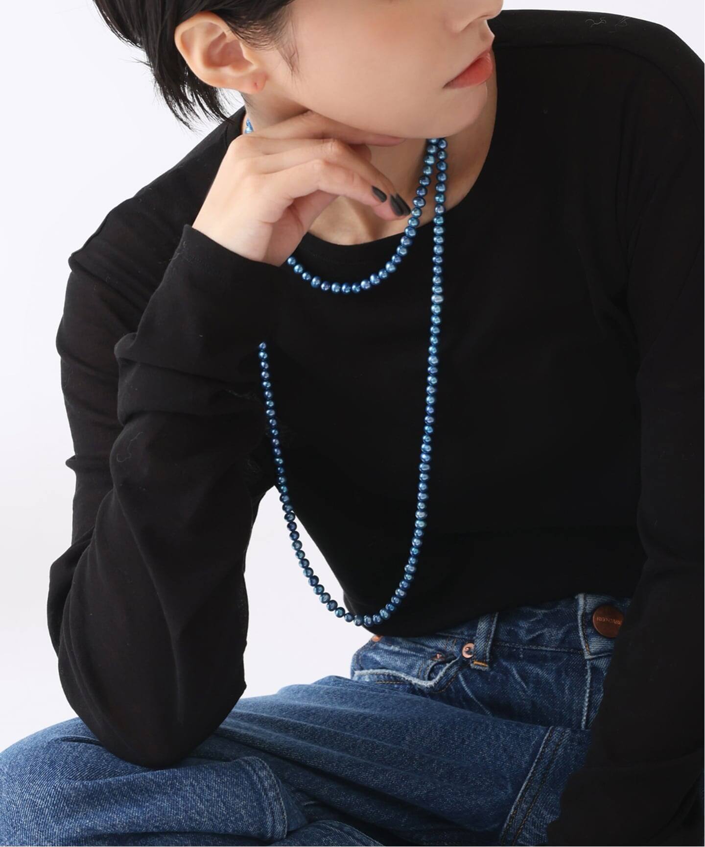 インディゴパール40cmネックレス K10（ネックレス）｜Lilas（リラ）の 