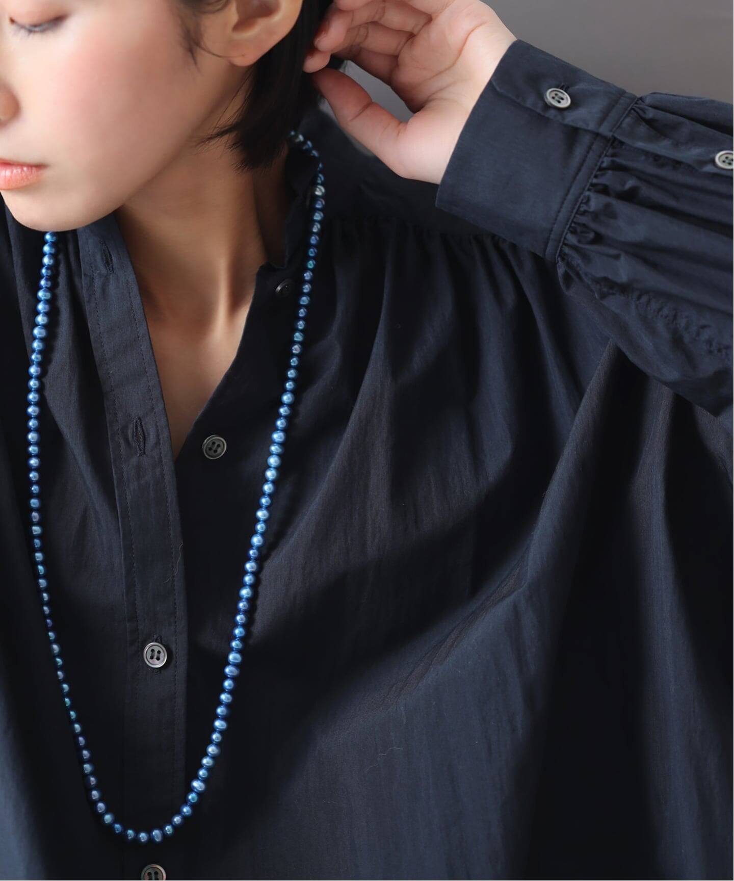 追加予約》インディゴパール80cmネックレス K10（ネックレス）｜Lilas 