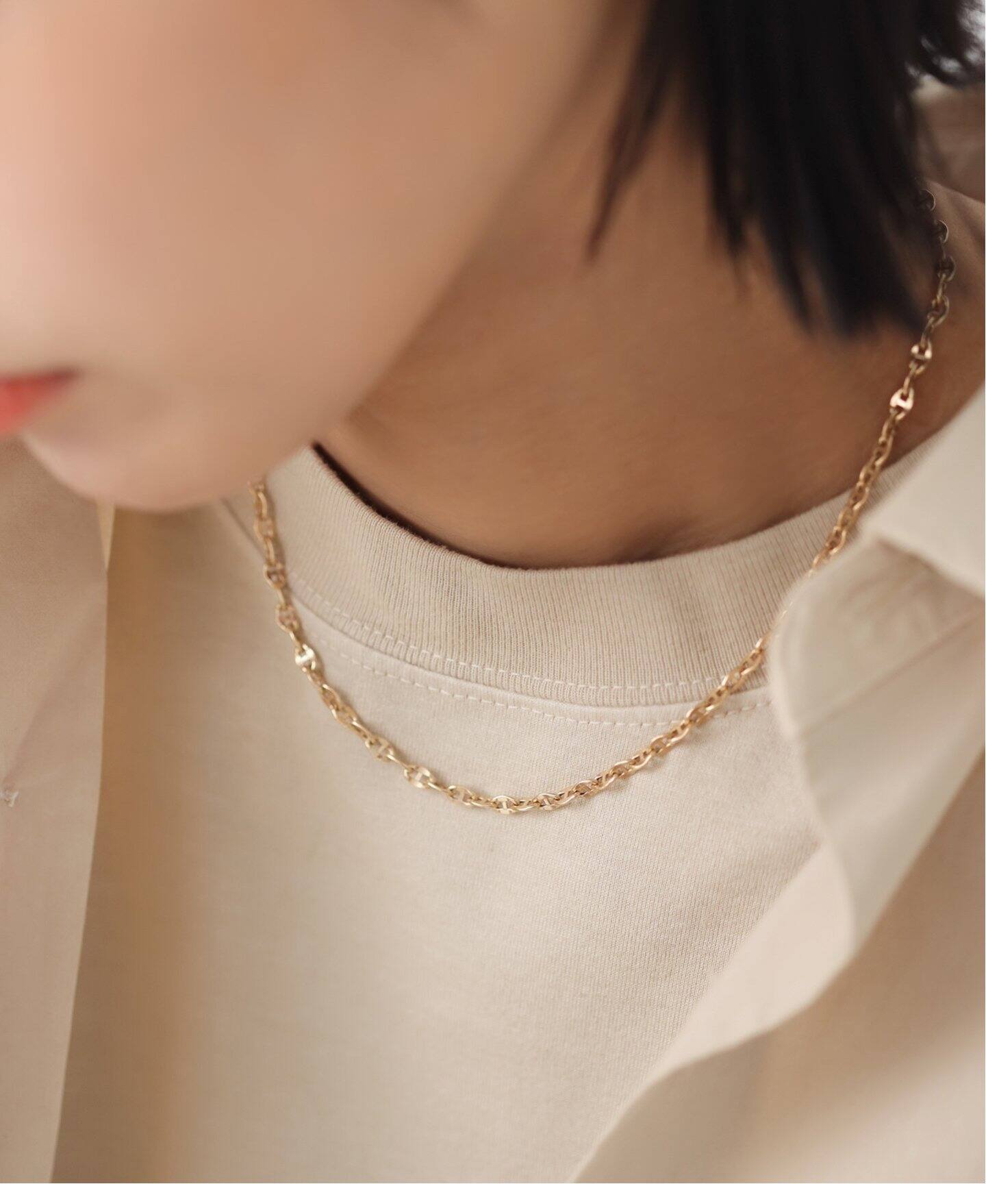 タングルチェーン38cmネックレス K10（ネックレス）｜Lilas（リラ）の 