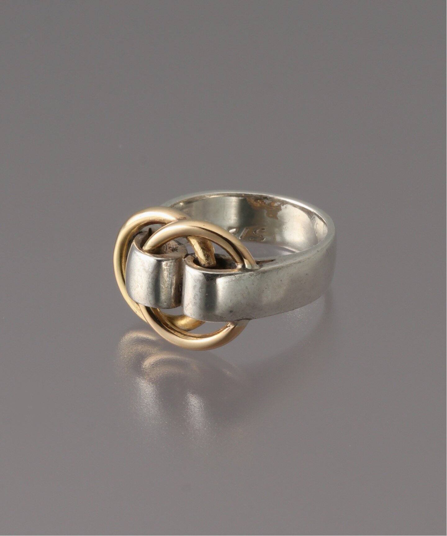Vintage Hermes エルメス Deux Anneaux Gold Silver Ring ドゥザノー リング Worldly Wise ワールドリー ワイズ 公式のファッション通販 Baycrew S Store