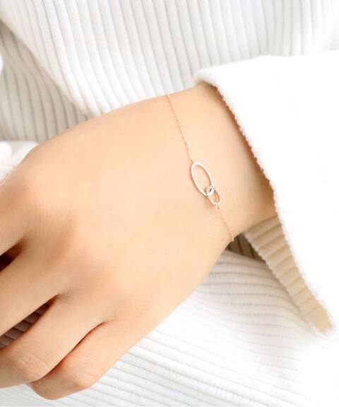 ダイヤダブルサークルモチーフブレスレット K10 Lilas リラ 公式のファッション通販 21112202702070 Baycrew S Store