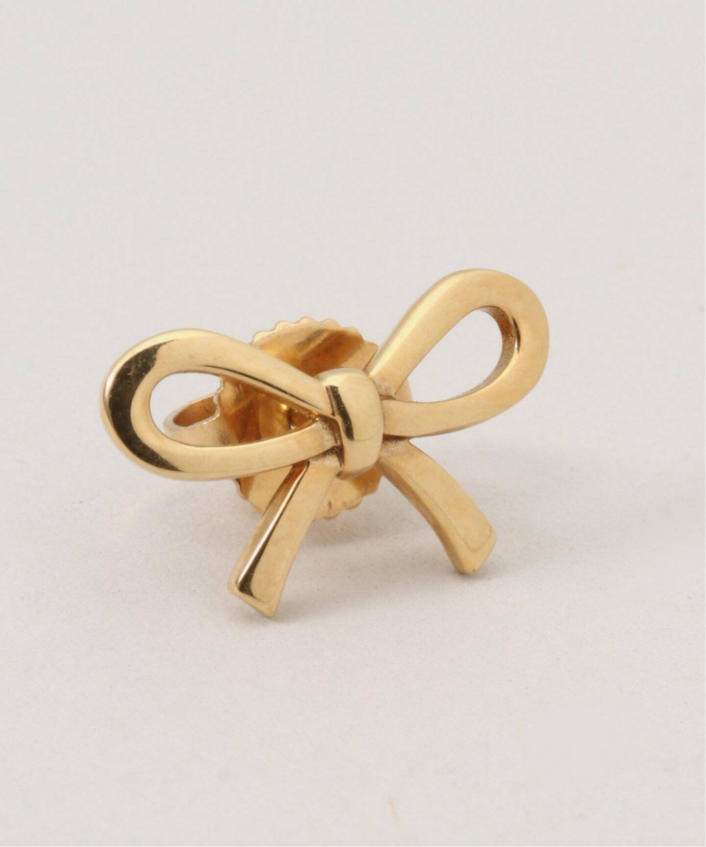 Tiffany ティファニー K18 ダイヤモンド リボン ピアス　片耳 TIFFANY / ティファニー】Bow pierced earrings（ピアス（両耳用