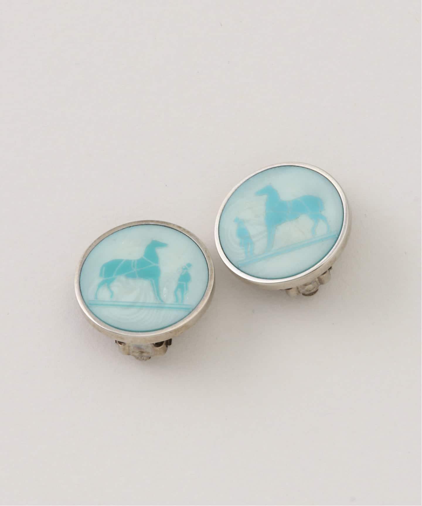 VINTAGE HERMES/エルメス】Corozo earring(両耳)（イヤリング