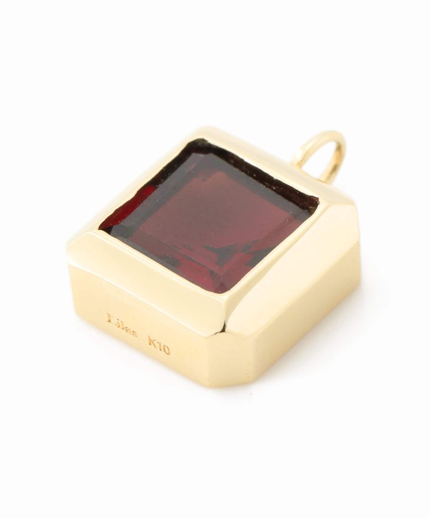 ロードライトガーネットオクタゴンカットチャーム K10