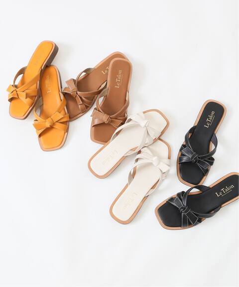 スクエアステッチリボンサンダル Le Talon ル タロン 公式のファッション通販 Baycrew S Store スクエアステッチリボンサンダル Le Talon ル タロン 公式のファッション通販 Baycrew S Store