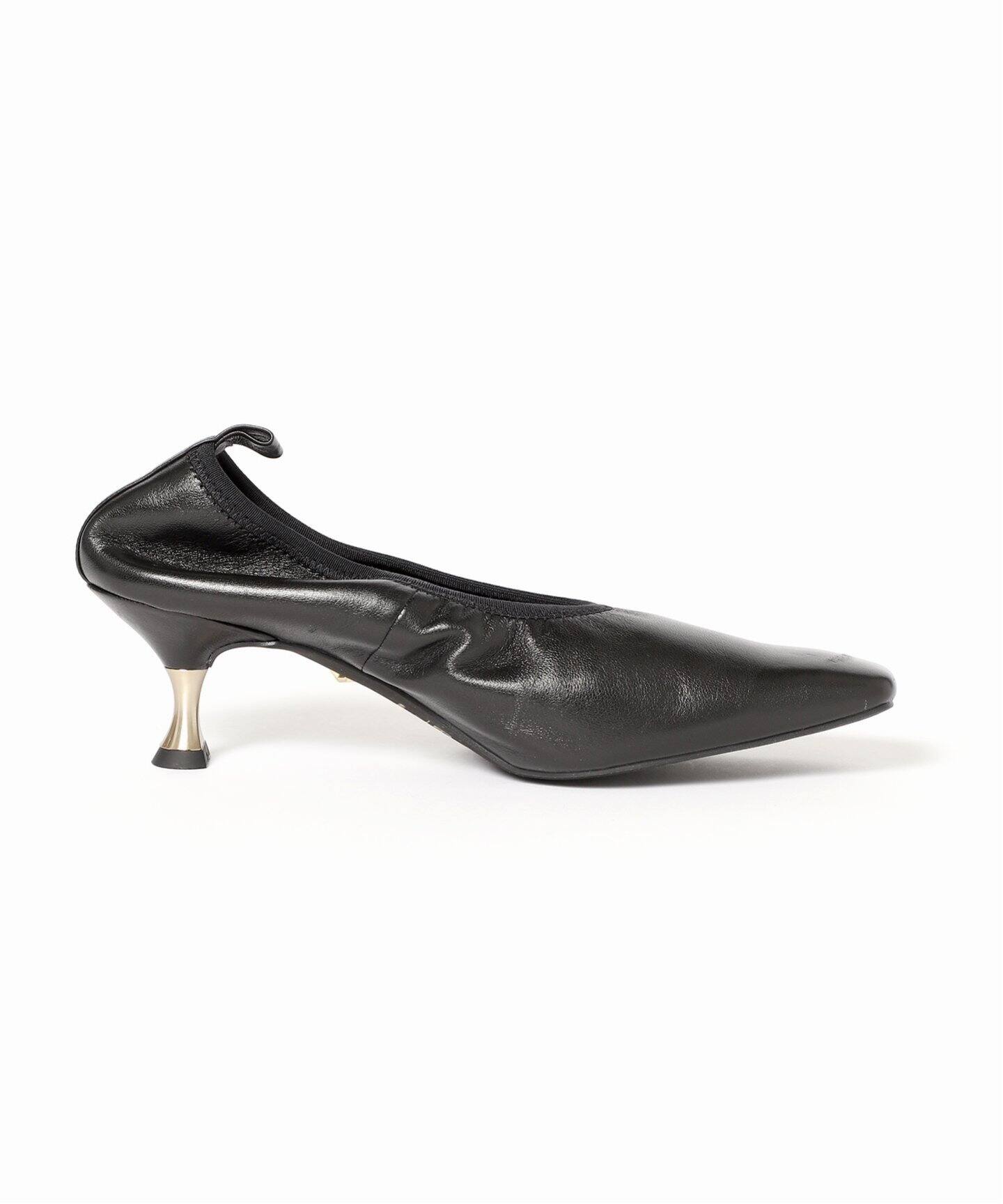 TAEKO HIGASHIHARA×GRISE 5.5レザーギャザーパンプス◇（パンプス 