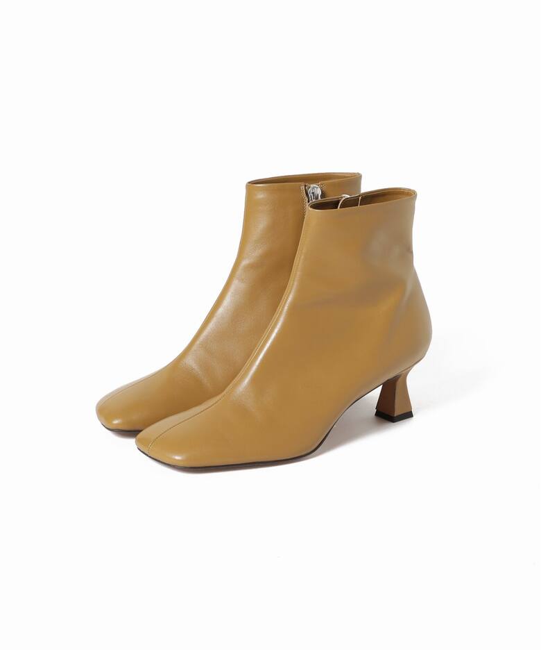 TAEKO HIGASHIHARA×GRISE 5.5レザースクエアソフトショートブーツ 