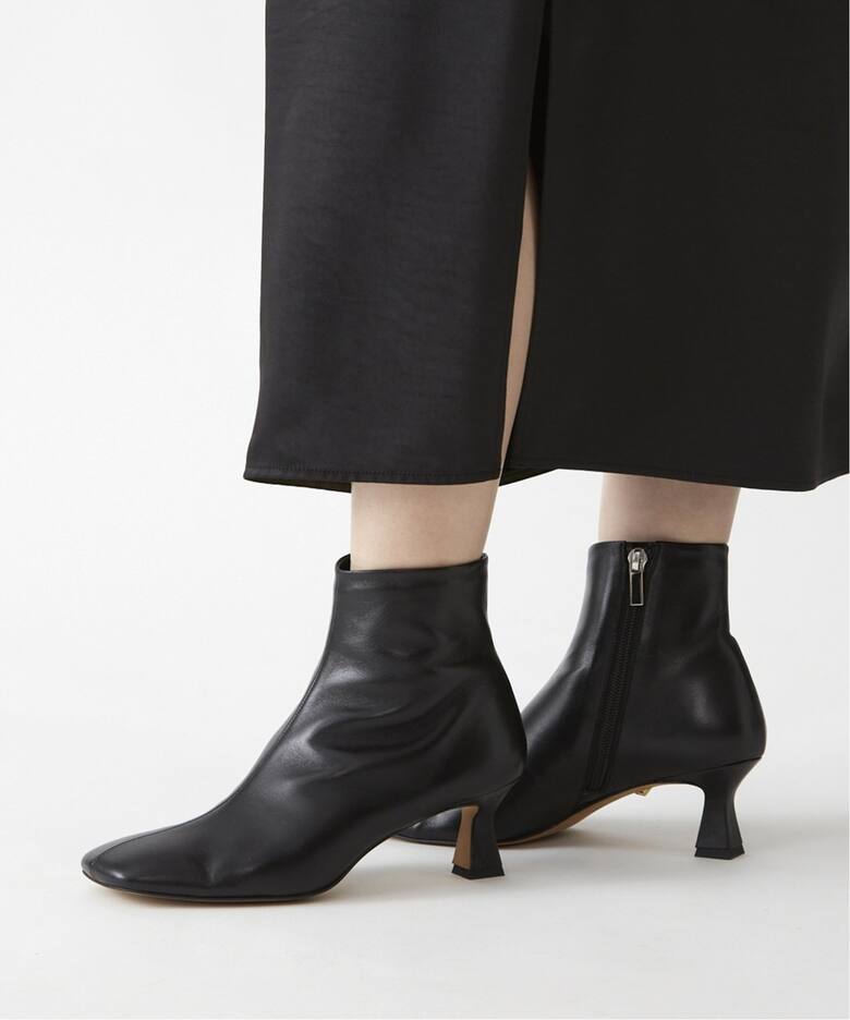 TAEKO HIGASHIHARA×GRISE 5.5レザースクエアソフトショートブーツ 