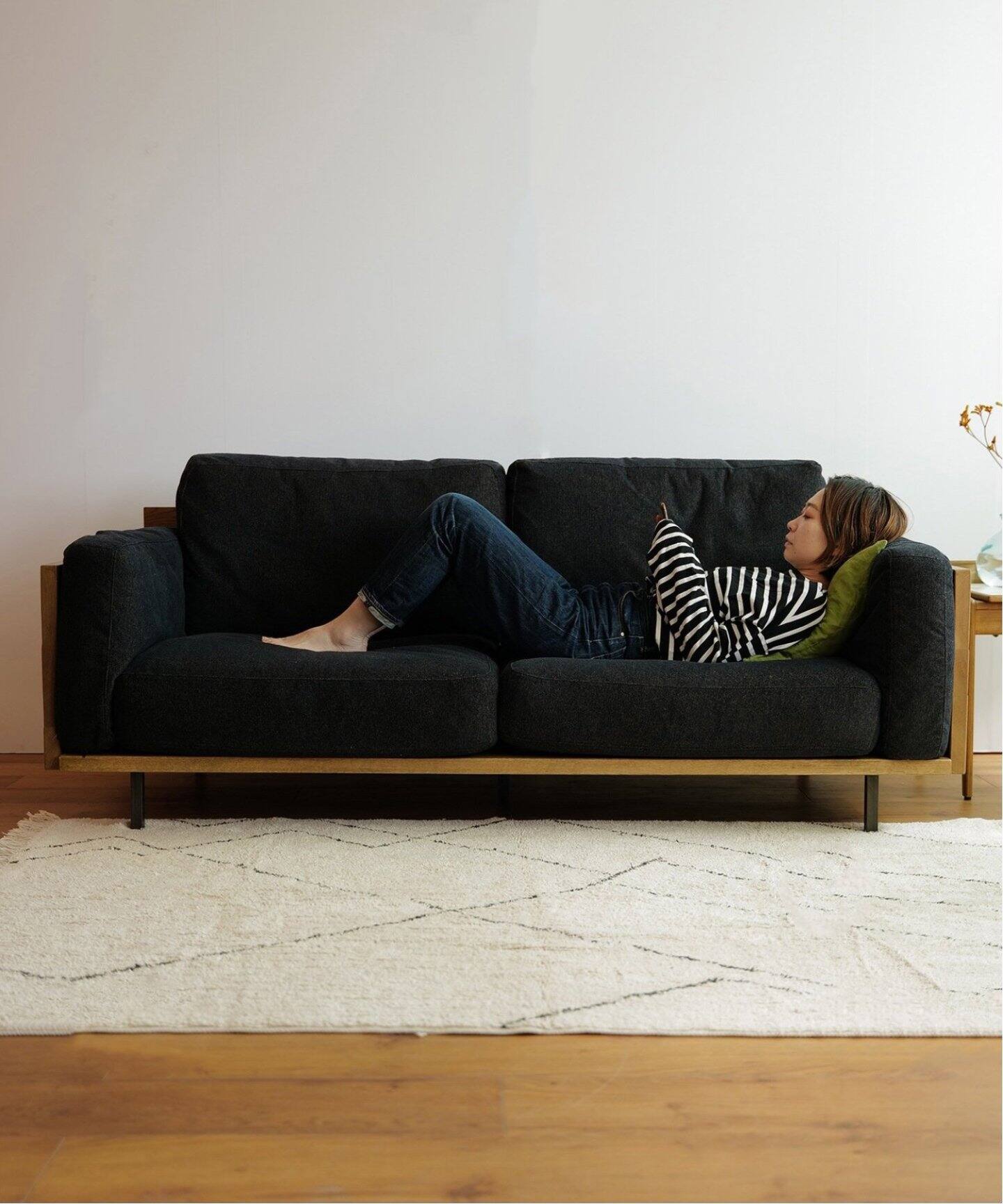 大型商品》CORONADO SOFA 3P W2110 カノアBK コロナドソファ（ソファ  