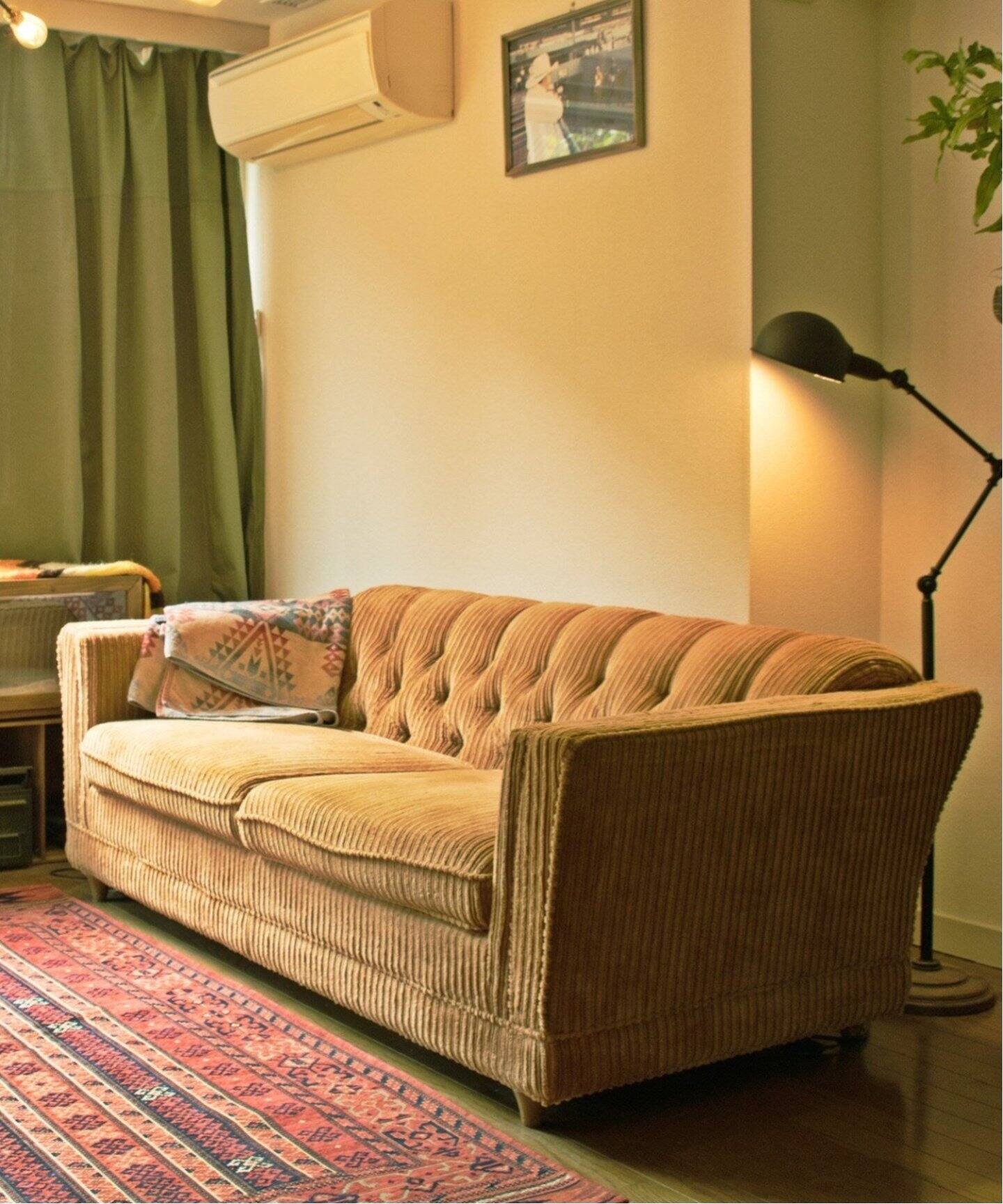 大型商品》LAKEWOOD SOFA マスタード W180 レイクウッドソファ（ソファ 