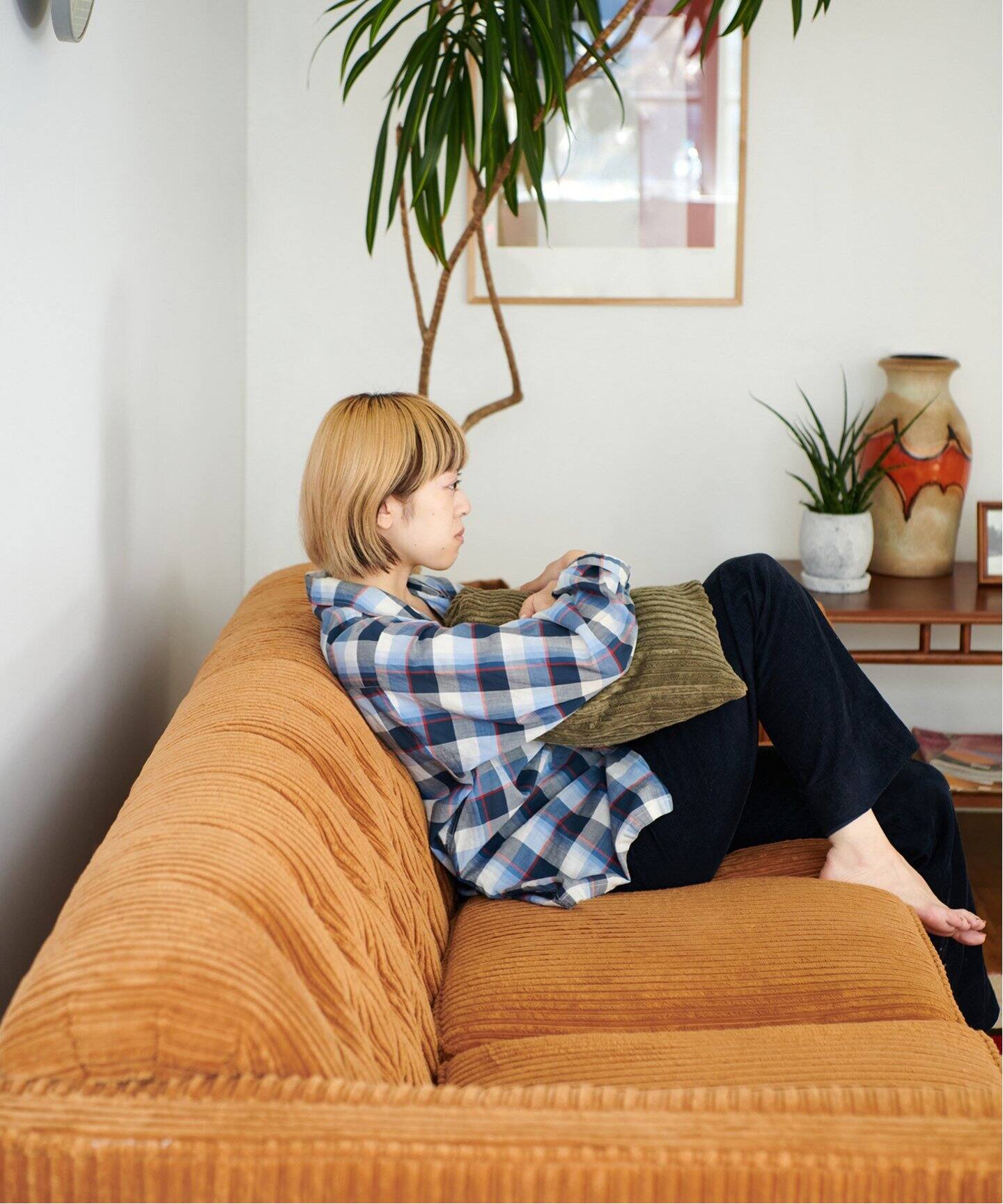 大型商品》LAKEWOOD SOFA 3P マスタードW214 レイクウッドソファ 