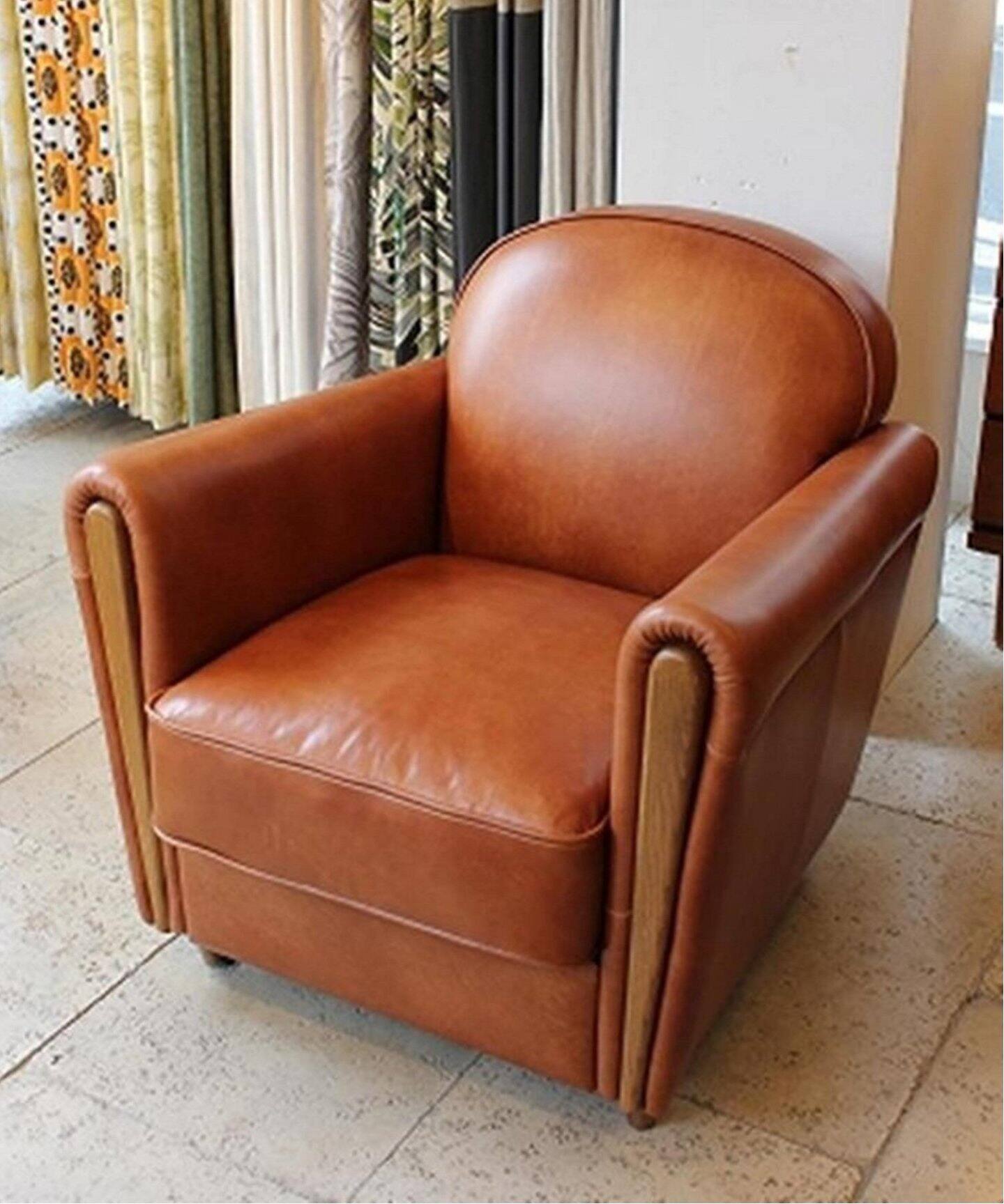 大型商品》OAKS CLUB CHAIR(smooth) オークスクラブチェア（ソファ 