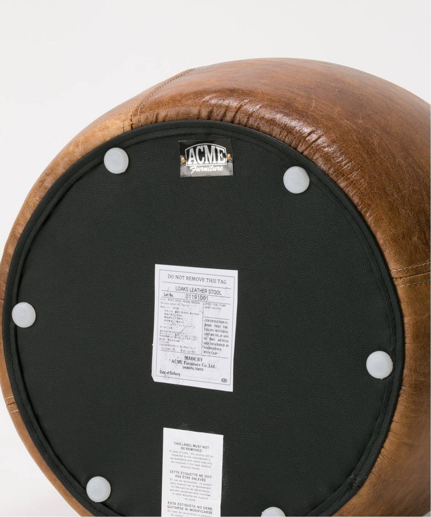 中型商品》OAKS LEATHER STOOL_crack オークスレザースツール