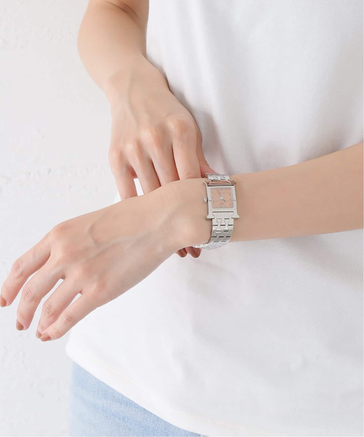Web限定 HERMES H Watch Pink / Bracelet（ヴィンテージ）｜HIROB