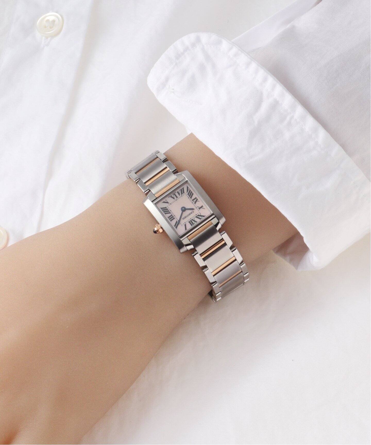 Cartier Tank Francaise Konbi Pink Shell ウォッチ Hirob ヒロブ 公式のファッション通販 Baycrew S Store Cartier Tank Francaise Konbi Pink Shell ウォッチ Hirob ヒロブ 公式のファッション通販 Baycrew S Store