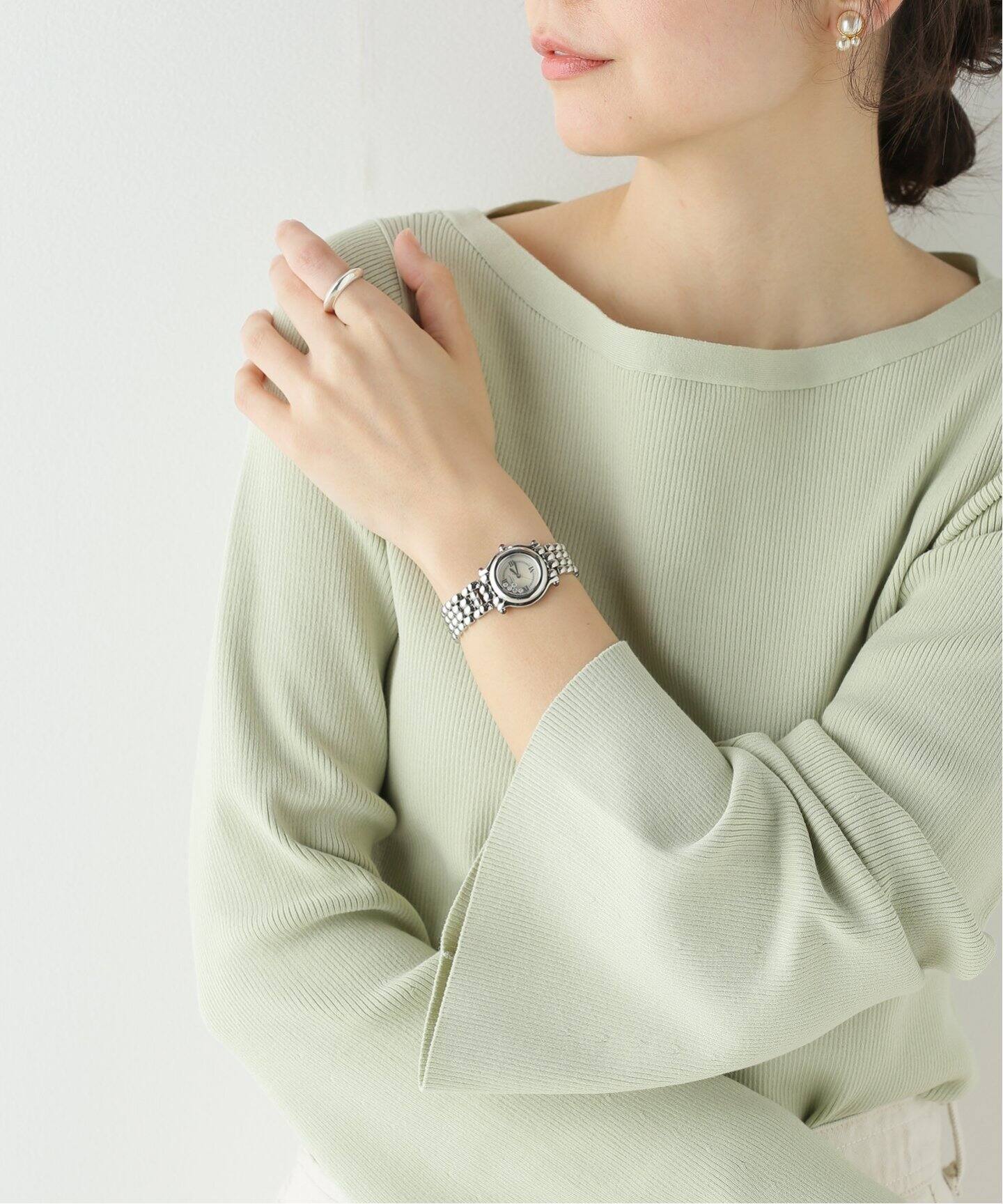 CHOPARD/ショパール】Happy Sports ホワイトシェル ラウンド ブレス 