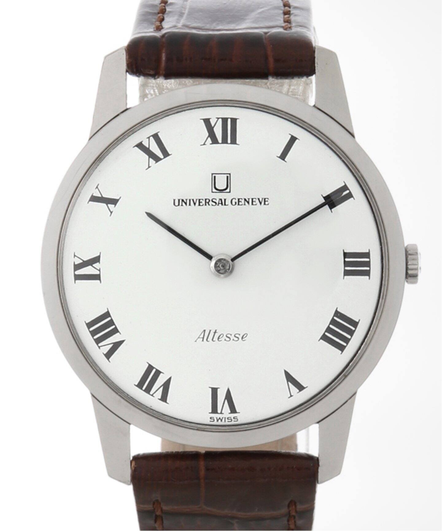 UNIVERSAL GENEVE ALTESSE 手巻き時計 シルバー 稼働品 